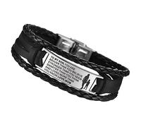 TOVINANNA Punk Leather Bracelet for Men Adjustable Stylish Wristband Unique Braided Design for From Mom for Hip Hop Street Dance and Everyday Wear
