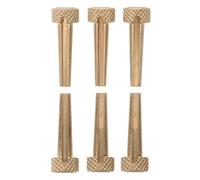 TOVINANNA Pure Brass Guitar Bridge Pins 6pcs Set Metal Storage Box Acoustic Guitar String Fixing Pegs Bone Bridge Pins Parts
