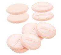 TOVINANNA Pure Cotton Round Makeup Puff 10pcs, Velour Facial Powder Puff for Loose Powder Application, Skin Tone, Soft Cosmetic Tool for Women’s Daily Beauty Routine