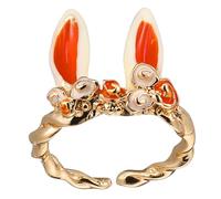 TOVINANNA Rabbit Ear Open Band Ring for Women Chic Animal Design Jewelry for Various Occasions Comfortable to Wear Craftsmanship