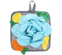 TOVINANNA Rabbit Snuffle Mat Nose Work Feeding Mat Non-slip Bottom and Hanging Rope Design Polar Fleece Material Beautiful Appearance Interactive Small Animal