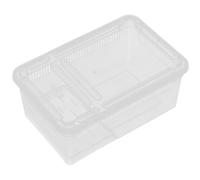 TOVINANNA Reptile Feeding Box with Ventilated Design Portable Plastic Habitat Container for Lizard Snake Frog Spider Care 7.48X4.72X3.15In Easy Cleaning