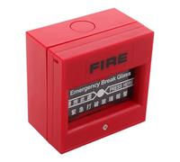 TOVINANNA Resettable Manual Fire Alarm Call Point 809R Red Emergency Push Button Switch with Bilingual Label for Office and Building Safety Evacuation System