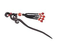 TOVINANNA Retro Sandalwood Headdress Fringed Hairpin for Up-do Styles Unique Vintage Hair Accessory for Chinese Shows and Daily Use for Women and Girls