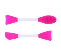 TOVINANNA Reusable Double-head Mask Brush Set 2pcs Purple Silicone and Plastic Face Mask Applicator for Even Application and Skin Care Beauty Tool