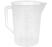 TOVINANNA Reusable Plastic Measuring Jug, 3L Large Capacity Liquid Measuring Cups with Graduated, Clear Multi-Purpose Liquid Mixing Measurement Cup with Scaled Suitable for Garden Bar Engine Oil