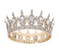 TOVINANNA Rhinestone Tiara Crown, Vintage Silver Wedding Headpiece for Bride and Bridesmaids, Sparkling Queen Diadem for Prom or Pageant, Retro Crystal Hair Accessory, 1 Pack