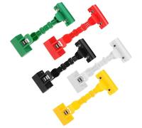 TOVINANNA Rotatable Adjustable Clip Holder Set of 5 for Painting and Copy Holding, Flexible Double Clamp in Green and Yellow, Designed for Sketching and Field Work