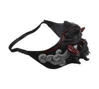 TOVINANNA Samurai with Precision Craftsmanship Plastic Material Cosplay Mask with Elastic Band and Suitable Fit, Unique Japanese Style Half Face Masquerade Accessory for Occasions