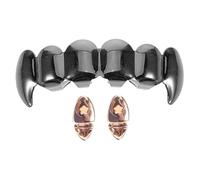 TOVINANNA Scary Vampire Fangs Easy Installation Mixed Color Teeth for Halloween Costume Cosplay and Masquerade Parties Eye Catching Dentures Accessory for Christmas Celebrations