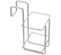 TOVINANNA Sharps Container Stainless Steel Hanging Bracket Wire Rack for Secure Sharp Waste Storage with No-Punch Mounting, Suitable for Home and Medical Use Silver Finish