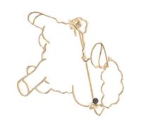 TOVINANNA Sheep for Clothing Decoration Versatile Upgrade for Style and Finish Lightweight Minimalist Pin, Brooch Copper Rounded Lamb Animal Pin Badge with Polished Women Bags