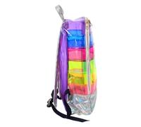 TOVINANNA Shiny Boys and Girls Backpack Stripe Design Fashion Backpack for Student Shiny School Bag Pvc Material for Daily Use