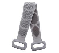 TOVINANNA Silicone Back Scrubber Exfoliating Bath Towel 2-sided Gentle Shower Towel for Men and Women Soft Grey for Body Exfoliation and Cleansing