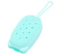 TOVINANNA Silicone Bath Brush with Soap Compartment, Automatic Foam Generating Back Scrubber, Portable Shower Brush for Home and Hotel, Matcha Green