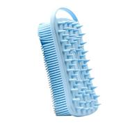 TOVINANNA Silicone Bath Scrubber with Hook Practical Body Brush for Shower and Massage Soft Exfoliating Bath Tool for Head and Skin Cleaning Comfortable Scrubbing Brush in Sky Blue