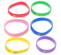 TOVINANNA Silicone Blessing Wristbands Religious Silicone Bracelets 6pcs and Floral Pattern Comfortable Material Versatile Style for Prayer Unisex for Inspirational Events