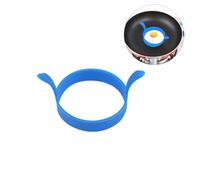 TOVINANNA Silicone Egg Ring Mold Heat Resistant Cooking Tool with Blue Handle and Bunny Ears for Small Pancakes and Fried Eggs the Kitchen