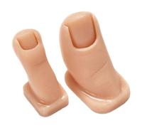 TOVINANNA Silicone Fake Toes 2pcs Nail Practice Feet Soft Mannequin Fingers for Acrylic Manicure Training Diy Nail Art Practice Tools