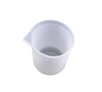 TOVINANNA Silicone Measuring Cup Non-Stick Epoxy Mixing Tool for DIY Crafts Jewelry Making with Scale Lines Easy Clean White