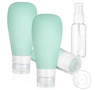 TOVINANNA Silicone Squeeze Bottles Leakproof Travel Containers Caps for Shampoo Conditioner Moisturizer Refillable for Daily Use The Go