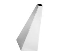TOVINANNA Silver Pyramid Stainless Steel Vase Unique Countertop Flower Arranger Container for Modern Home and Living Decoration