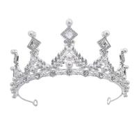 TOVINANNA Silver Rhinestone Bridal Tiara Crown Headband for Women and Elegant Wedding Headdress with Dazzling Sparkle Lightweight and Easy to Wear for Parties Birthdays and Costume Events