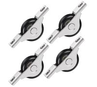 TOVINANNA Sliding Door Wheel Cabinet Roller Nylon Smooth-Rolling Pulley Track Roller for Wardrobe Doors and Closet Sliding Systems Replacement Hardware 4Pcs