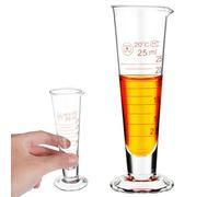 TOVINANNA Small Glass Measuring Cup with Accurate Graduated Lines 25ml Capacity Cylinder Shape for Kitchen and Laboratory Use with High Temperature Resistance