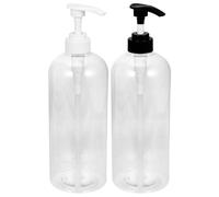 TOVINANNA Soap Dispenser with Pump 1L Refillable Clear Plastic Pump Bottle for Hand Soap Shampoo Conditioner Lotion Bathroom Kitchen