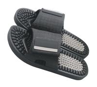 TOVINANNA Soft Bathroom Massage Slippers for Home Hotel Acupressure Foot Shoes with Ergonomic Design for Sore and Improved Black