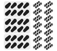 TOVINANNA Soft EVA Foam Nose Pads for Glasses 80Pcs Black Adhesive Cushions 1Mm Thick for Eyeglass Repair and Makeup Protection