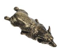 TOVINANNA Solid Copper Corgi Dog Figurine Miniature Metal Dog Sculpture Small Puppy Statue for Home and Garden Decor Collectible