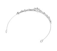TOVINANNA Sparkling Rhinestone Crown Headband for Bride Elegant Crystal Hairpiece Wedding Tiara Comfortable Fit Bridal Hair Accessories with Brilliant Light Reflection for Wedding Queens and