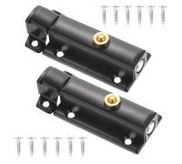 TOVINANNA Spring Bolt Latch Rust Resistant Finish and 2pcs Stainless Steel with Low-Resistance Sliding Design for Fence and Cabinet Doors Bedroom Bathroom