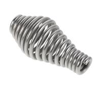 TOVINANNA Stainless Steel BBQ Grill Grip with One Sided Tapered Spring Handle, Rust Resistant and Universal Compatibility for Pellet Boiler and Coal Pit, Polished Finish Decorative Stove