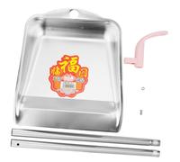 TOVINANNA Stainless Steel Dustpan Long Handle Ergonomic Garbage Dustpan for Home Office and Lobby Cleaning Space-Saving Design Capacity No More Dust Leakage