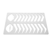 TOVINANNA Stainless Steel Eyebrow Practice Stencil with Fine Workmanship for Makeup Practice, Sturdy Eyebrow Drawing Mold Suitable for Professional and Personal Use