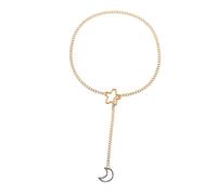 TOVINANNA Star and Moon Gothic Necklace for Women Punk Statement Pendant Y-shape Lasso for Parties