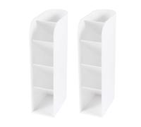 TOVINANNA Stationery Box Pencil Holder 19.8X5X10.2Cm Plastic Sturdy Convenient Desktop Organizer Simple Design for Students 2Pcs