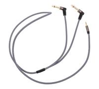 TOVINANNA Stereo Splitter Cable 3.5mm to Dual 6.5mm Right Angle | Metal Plastic Nylon Build, Resists Pulling and Bending, Dual Compatibility, Pure Lossless Audio Transmission