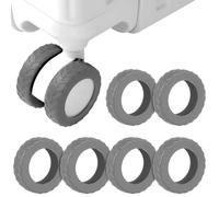 TOVINANNA Suitcase Wheel Protector Covers 8Pcs Silicone Non-Slip Shock Absorbing Travel Accessories for Large Luggage Wheels