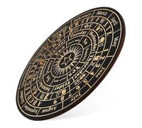 TOVINANNA Tarot Dowsing Board Wooden Divination Pendulum Board with Carved Symbols for Spiritual Practice Elegant Design for Home Decor and Meditation