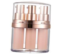 TOVINANNA Three Tube Push Down Pump Dispenser Portable Empty Cosmetic Bottle for Lotion Eye Makeup Remover Lightweight Travel Friendly Design Easy Pouring and Compact