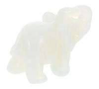 TOVINANNA Tiger Eye Stone Elephant Statue, Creative Small Crystal Sculpture for Home Desktop and Mothers Day Ornament