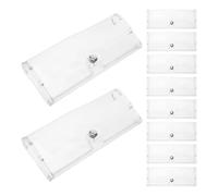TOVINANNA Transparent Glasses Case Lightweight Protective Sunglasses Storage Box with Button Compact Eyeglass Organizer for Travel and Daily Use