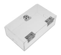 TOVINANNA Transparent Portable Phone Lock Box with Key Multi-purpose Acrylic Cellphone Holder for Students and Adults Compact Secure Storage for Self-discipline and Device Safety