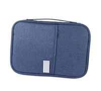 TOVINANNA Travel Document Organizer Pouch Large Navy Passport Holder with Multi Pocket Design for Id Credit Cards Cash Travel Essentials Portable and Wear Resistant