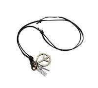 TOVINANNA Vintage Adjustable Peace Sign Necklace Retro Peace Symbol Pendant Jewelry for Men and Women Elegant Design with Unique Meaning for Hippie Style Lovers