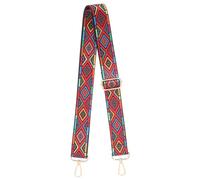 TOVINANNA Vintage Banjo Strap Adjustable Shoulder Strap Colorful Ethnic Pattern and Diamond Seven-Color Gold Hooks, Musical Instrument Accessory for Musicians